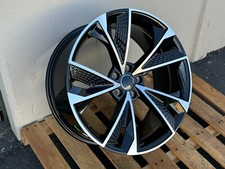 20 Au14 Black Machined Wheel 20x9 Et32 5x112 Cb66.6 Fits Audi One Rim