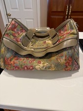 Vintage Jordache Floral Tapestry Carpet Carry On Overnight Duffle Bag