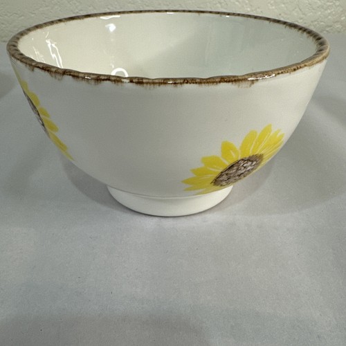 Lote de 4 sopas/ensaladas rústicas de girasol de 4" cuencos hechos en Portugal granja cermánica - Imagen 4 de 21