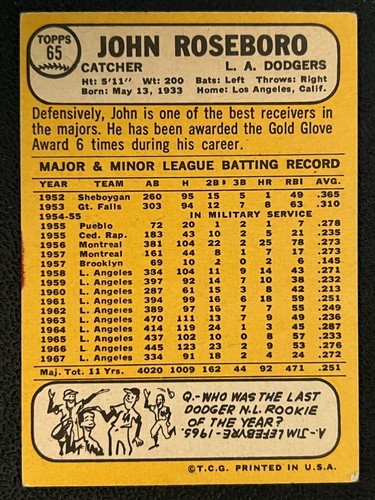1968 Topps Baseball Singles - 1-457 -- Pick Your Card - Complete Your Set - Picture 63 of 501