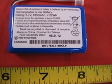 3.7V 1950mAh Rechargeable Battery Li-ion with 3-pin PH style connector