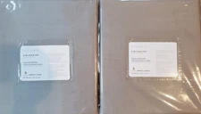 2 Pottery Barn SILK DUPIONI 2-IN-1 BLACKOUT Drapes 50 x 84" ~ PLATINUM GRAY