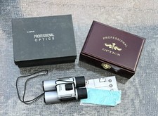 Unused Professional Optics 12x25TR IR96m - 1000m Binoculars KC Lens Box Case