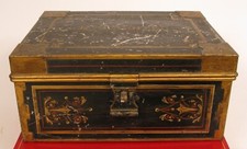 1902 FECHADO PINTADO A MANO FIRMADO RC MORRIS CAJA DE SEGURIDAD TABACO LATA HUMIDOR!!!
