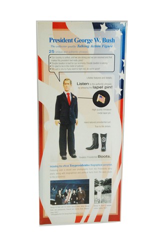 FIGURA DE ACCIÓN PARLANTE PRESIDENTE GEORGE W. BUSH 12 pulgadas PRESIDENTES DE JUGUETE NUEVA EN CAJA - Imagen 4 de 4