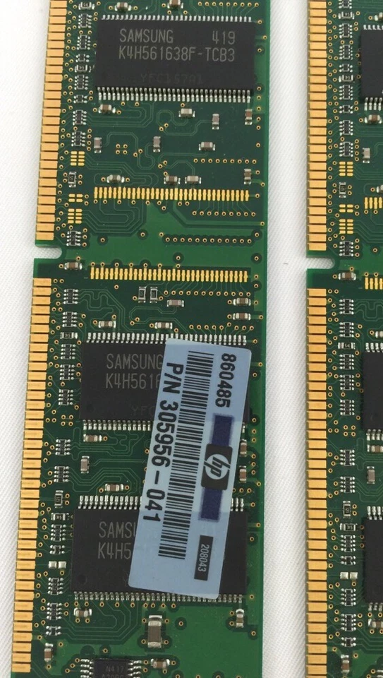 HP 128MB 2 Modules = 256MB DDR PC2700 CL2.5 ECC Memory Samsung 0419 - Image 4 of 4