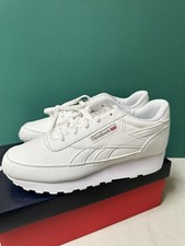REEBOK Classic Renaissance Wide D Women White Steel Sneakers Size 7.5 D v67018