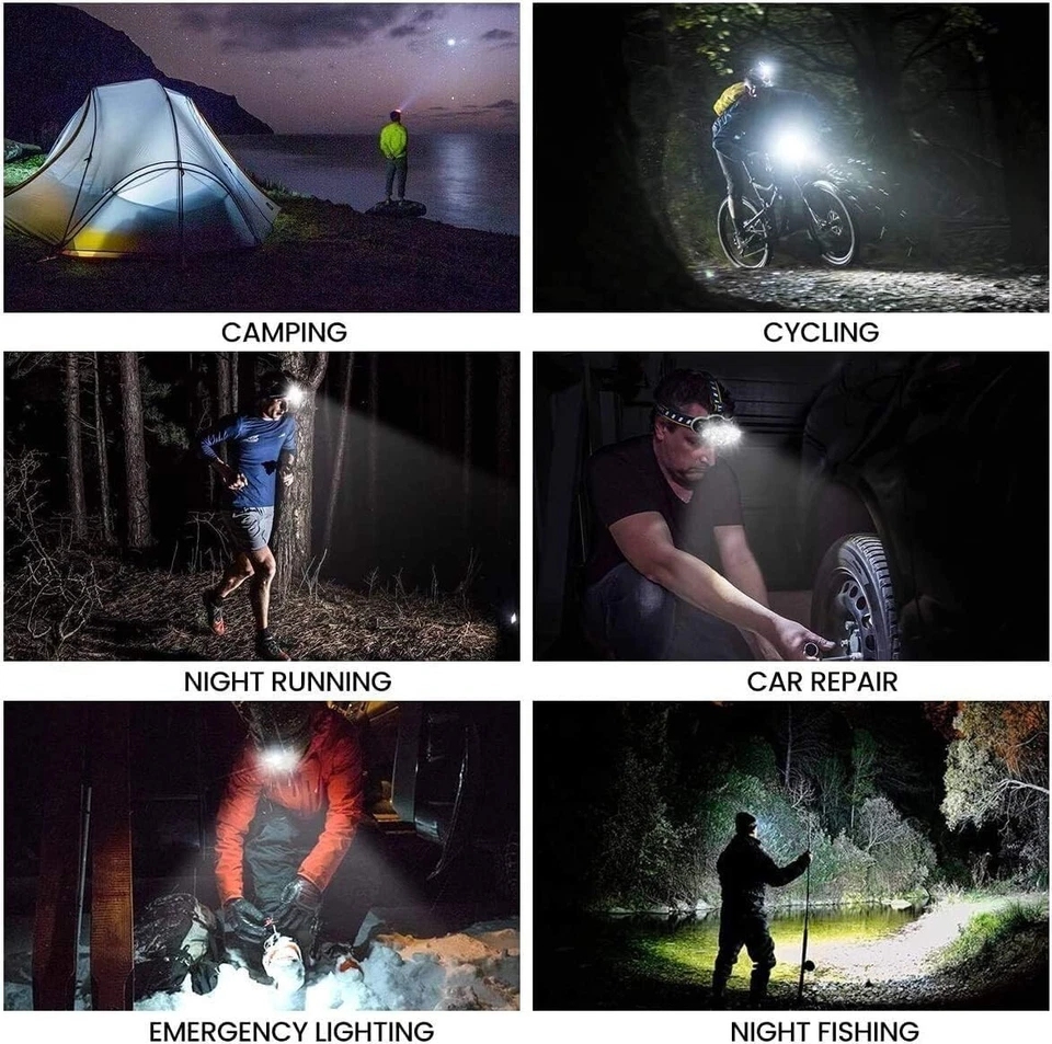 Rechargeable LED Head Torch Bright Headlight,18000 Lumens LED 8 Modes Headlamp - Image 2 of 4