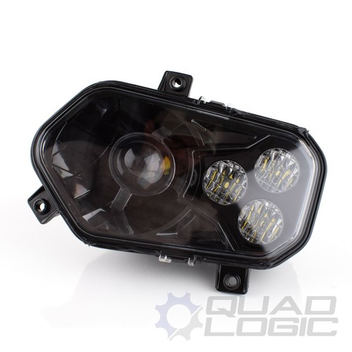 Polaris Scrambler 850 1000, RZR 800 900 Black LED Headlights - Picture 5 of 7
