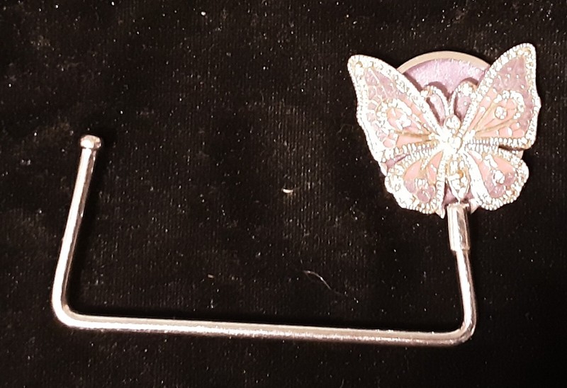 Purse/Handbag/Bag Hanger~Hook~Holder ~for Table ~Under Counter Butterfly