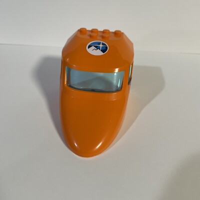 Lego Airplane Fuselage Curved Forward Orange 60193 w/ Sticker