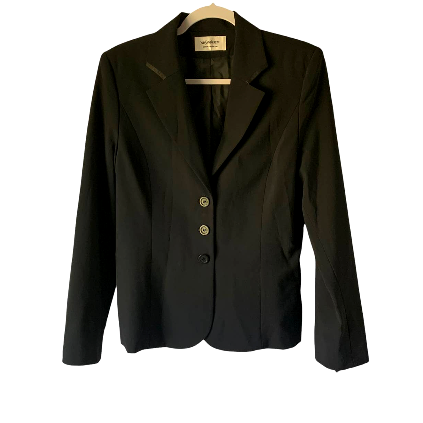 Giacca blazer Yves Saint Laurent nera uniforme taglia 40 8