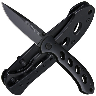 Smith & Wesson Taschenmesser Oasis Einhand Edelstahlgriff beschichtet Daumenpin