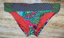 Trina Turk Zanzibar Shirred Side Hipster Bikini Swimsuit Bottom Women's 8 NWT