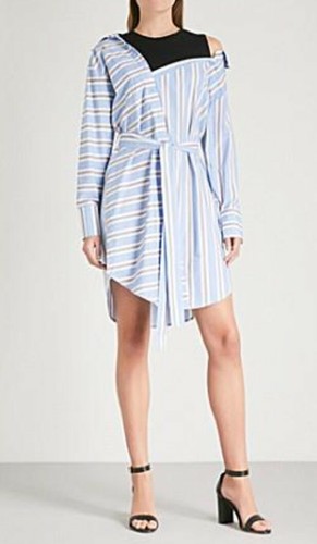 MAJE BLUE Riavi Asymmetric Striped 