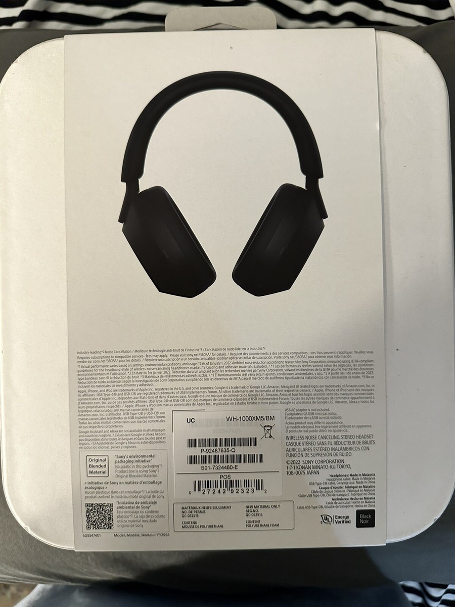 Sony WH-1000XM5 Wireless Ear-Cup Wireless Headphones - Black Sony WH-1000XM5 Wireless Ear-Cup Wireless Headphones - Black