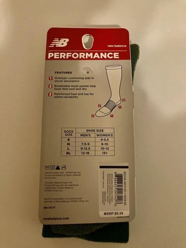 Men New Balance Performance Socks Size Medium ( 6-9.5 ) - Picture 2 of 3