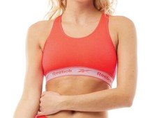 Reebok Womens Angie Seamless Rib Performance Crop Top Neon CHERRY SIZE:M
