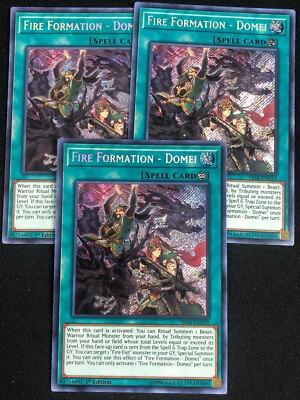 YUGIOH FIRE FORMATION DOMEI FIGA-EN019 1ST SECRET X3 NM