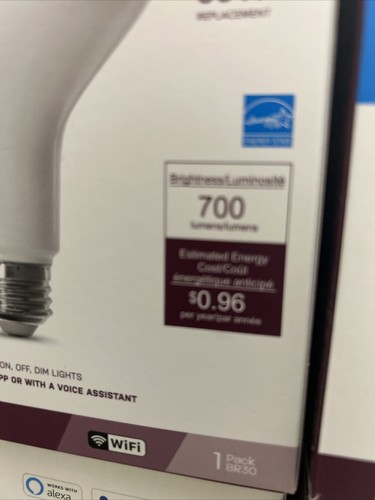 2 Packs Feit Electric acre BR30 E26 4Smart WiFi LED Bulb Daylight 65 Watt Equiva - Picture 8 of 19