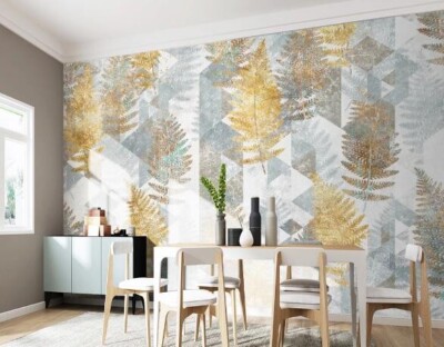 3D Golden Tree ZHUA2428 Wallpaper Wall Murals Removable Self-adhesive Ann 24