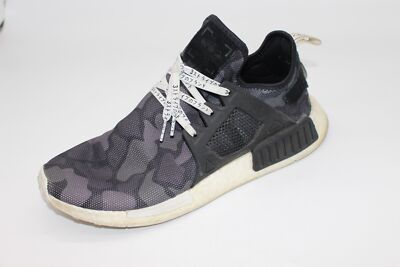 Adidas NMD XR1 Black Grey Duck Camo Sneaker w/Rare Japanese Laces