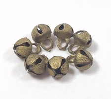 Vintage Ghungroo Brass Bells Approx. 12mm Ghungru Dance Replacement Pieces Qty 7