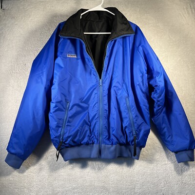 Columbia×BLUE BLUE REVERSIBLE JACKET Columbia Womens Reversible Jacket Size M Blue Full Zip Long