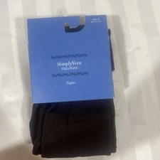 Simply Vera Wang Womens 3X Control Top Tights Brown Herringbone  Fall Layers New