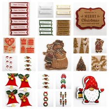 Handcrafted Christmas Decorations Vintage Handmade Card Embellishment Crafts