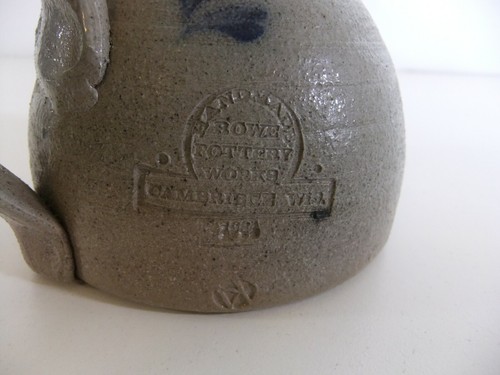 Lámpara de aceite Rowe Cerámica azul esmaltada con mango de sal San Valentín corazón - Imagen 8 de 10
