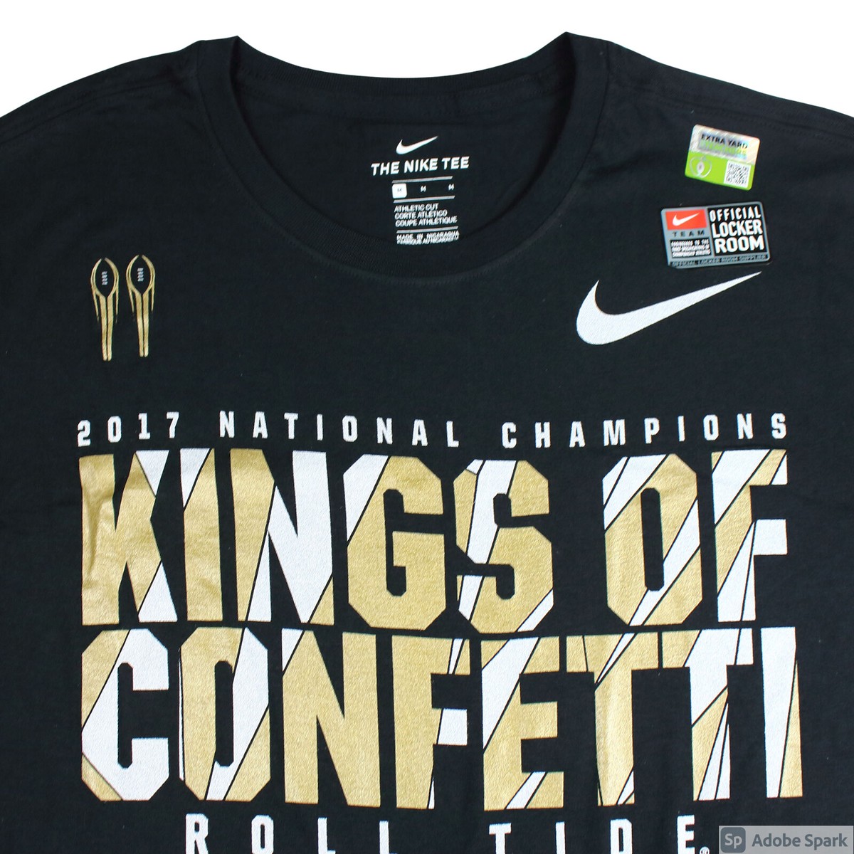 NEW Alabama Crimson Tide NIKE 2017 National Champions Locker Room T-Shirt  BLACK