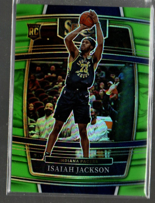 2021-22 Select Prizms Neon Green #55 Isaiah Jackson /75