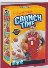 RUSSELL WESTBROOK CRUNCH TIME Basketball Card 2020 DONRUSS Thunder Rocket LAKERS