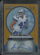 2006 Bowman Sterling #BS-AF Anthony Fasano RC #257/900 Gold Rookie Autographs