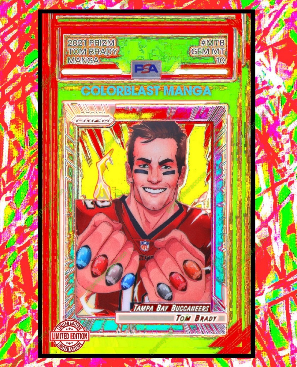 RARE 🔥 2021 Panini PRIZM Tom Brady Buccaneers MANGA COLORBLAST