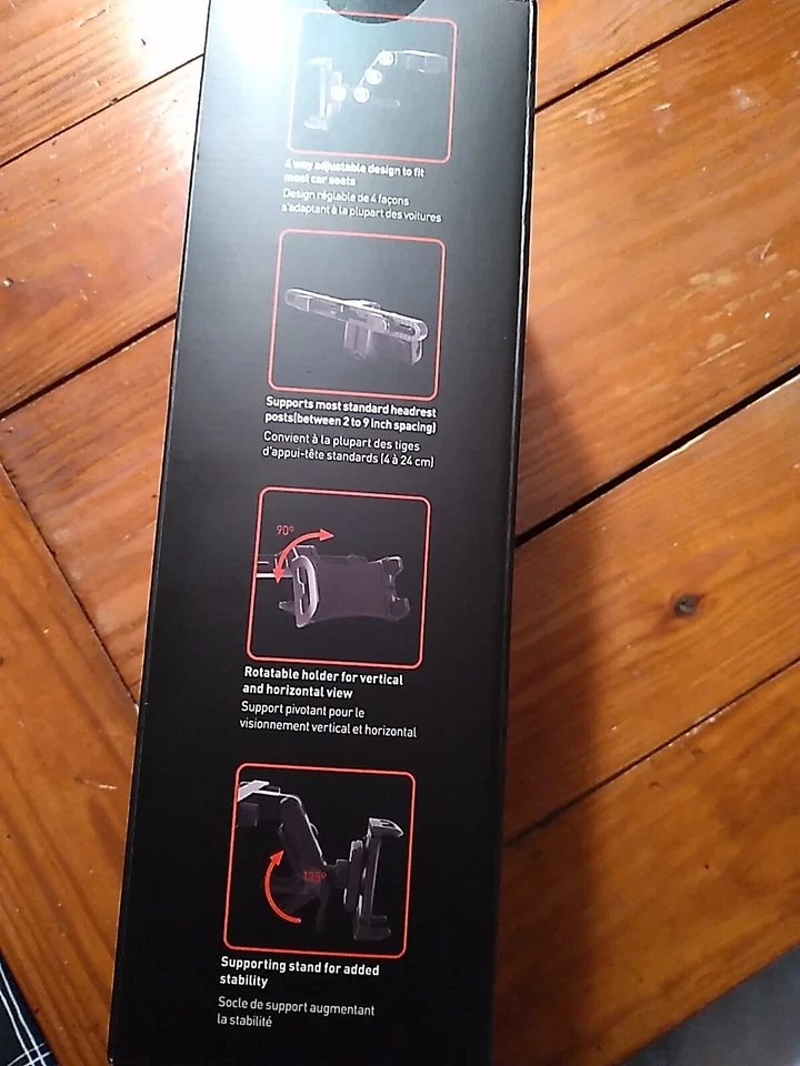 Macally Car Headrest Tablet/Smart Phone Holder, Adjustable - Image 4 of 4