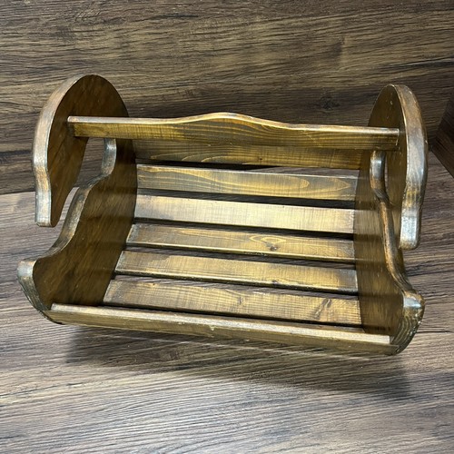 Vintage Hand Carved Swan Magazine Holder - BOHO/MCM - Picture 4 of 18