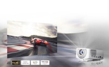 LG CineBeam Portable Projector HF60LSR Crystal Clear Full HD 1400 lumen 120 Inch