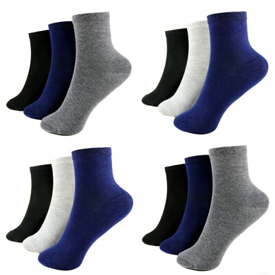 12 Paar Jungen Socken Kinder Strümpfe Baumwolle Gr. 22-36 UNI Art.NA3507 Kids 