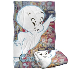Casper The Friendly Ghost Casper and Covers Silky Touch Super Soft Throw Blanket