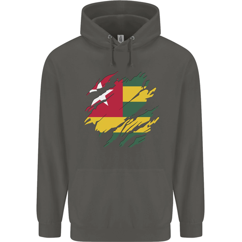 Torn Togo Flag Togolese Day Football Childrens Kids Hoodie - Picture 38 of 76