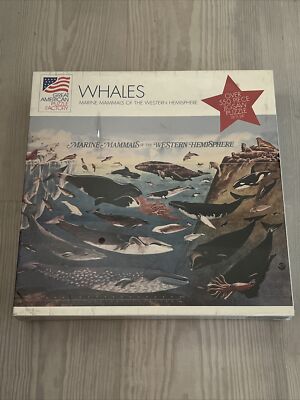 Vintage 1994 Whales Marine Animals Western Hemisphere 550 PC Jigsaw Puzzle NEW