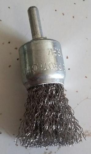 Crimped Wire End Drill-Mounted Wire Brush-1" CRIMPED END BRUSH