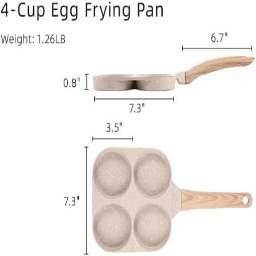 Pancake Pan and Healthy Egg Cooker Suitable for Gas Stove & Induction Cookware