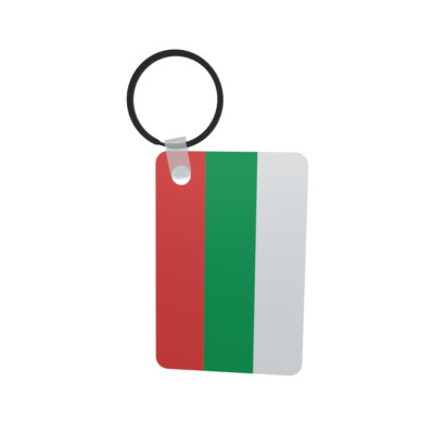 Schlüsselanhänger Mit Bulgarischer Flagge – Handgefertigt In UK, Doppelseitig, In Samtbeutel