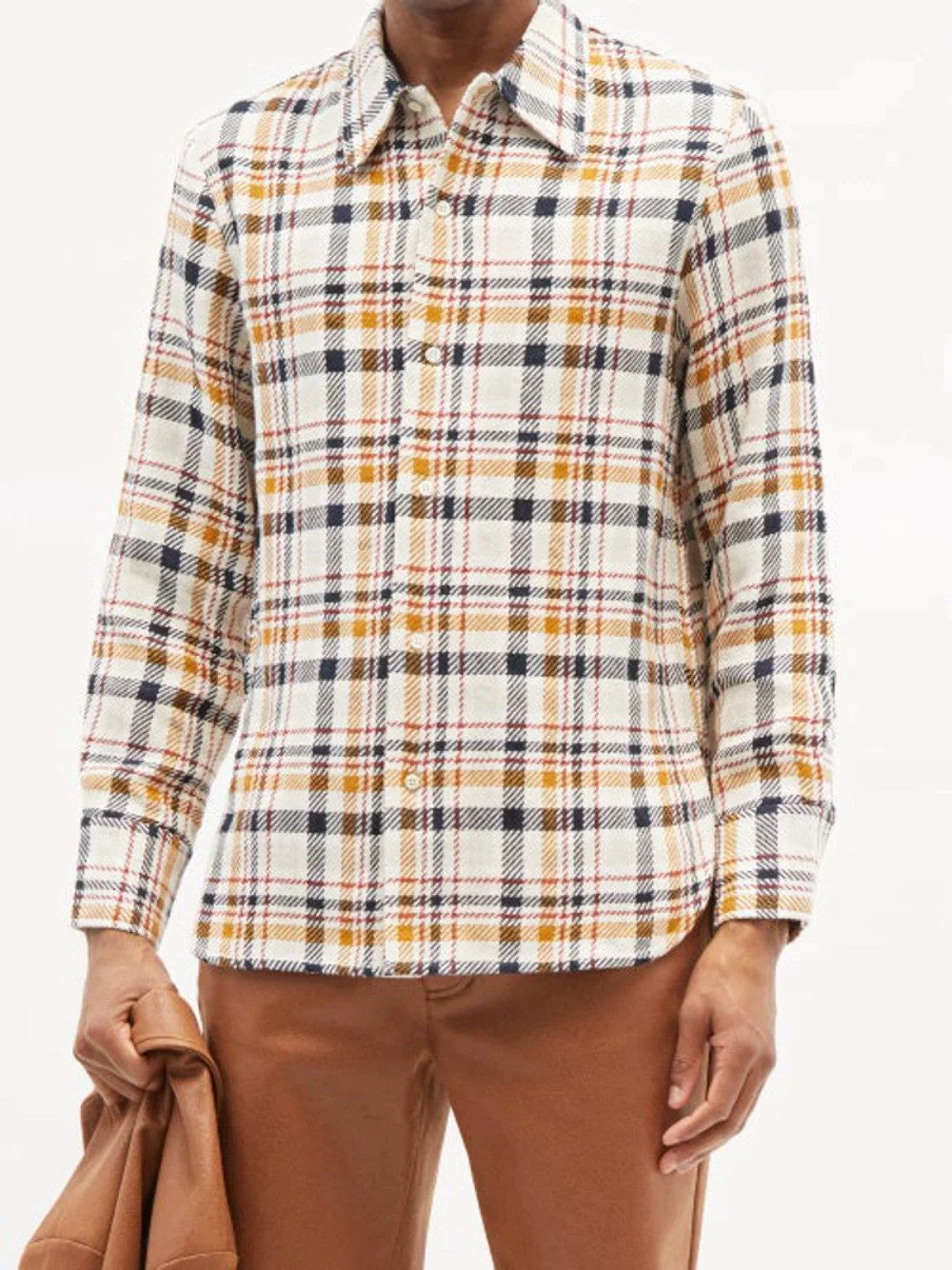 Мужская рубашка в клетку Sefr Marcel, цена 259 долларов, Размер S, 6C 2109