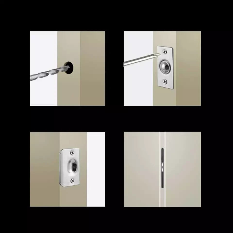 Mousike Closet Door Ball Catch Stainless Steel Adjustable Ball Catch Door