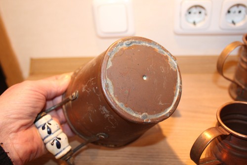 6 x verschiedene Vintage Deko Kupfer Töpfe, Kannen - Bild 5 von 12