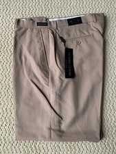 NWT Men's Victorio Cuture Beige Flat Front Dress Pants Slacks ALL BIG SIZES